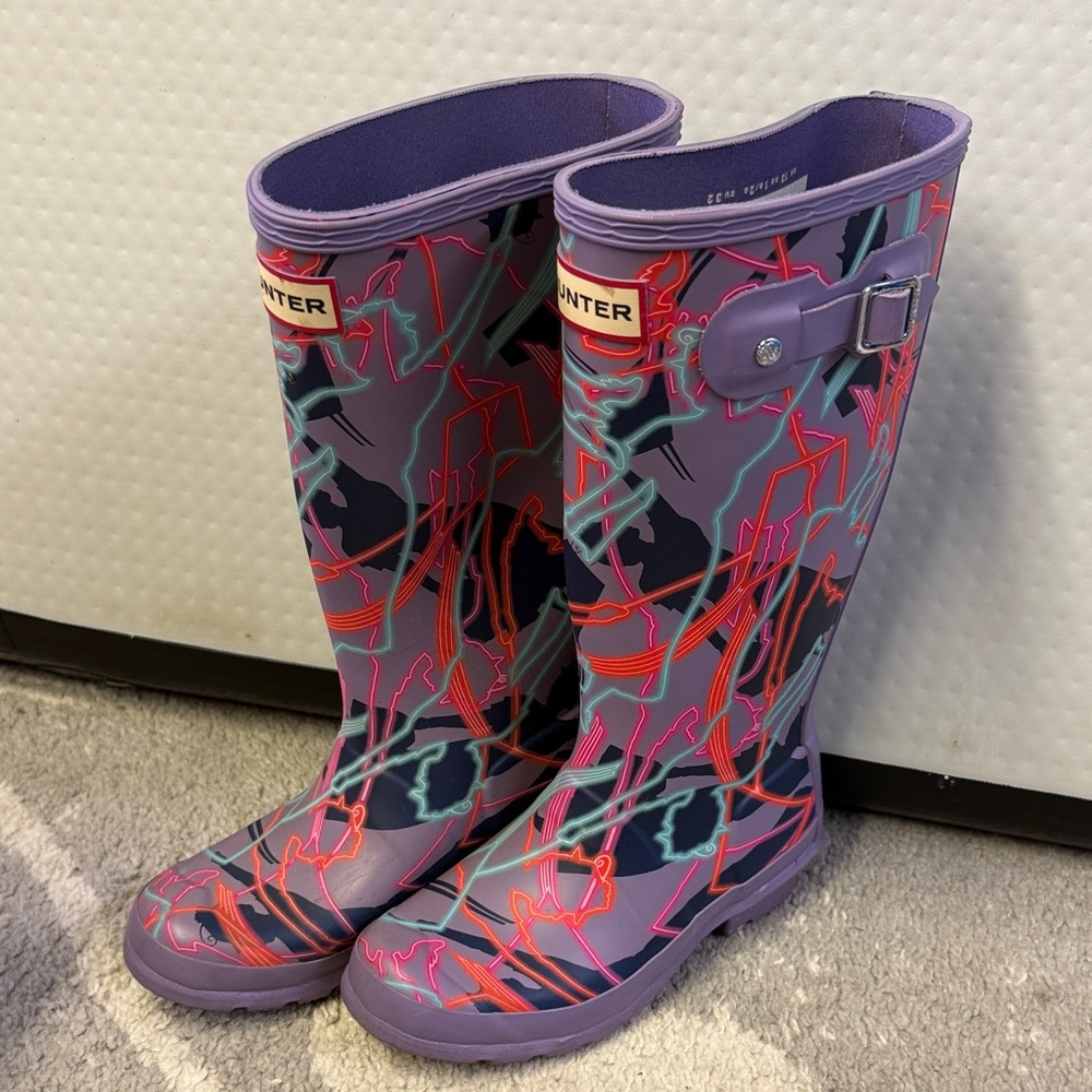 Hunter Multicolor Graphic Rain Boots Disney